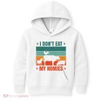 I Don't Eat My Homies Vegan Kids Hoodie thumb 0
