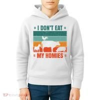 I Don't Eat My Homies Vegan Kids Hoodie thumb 4