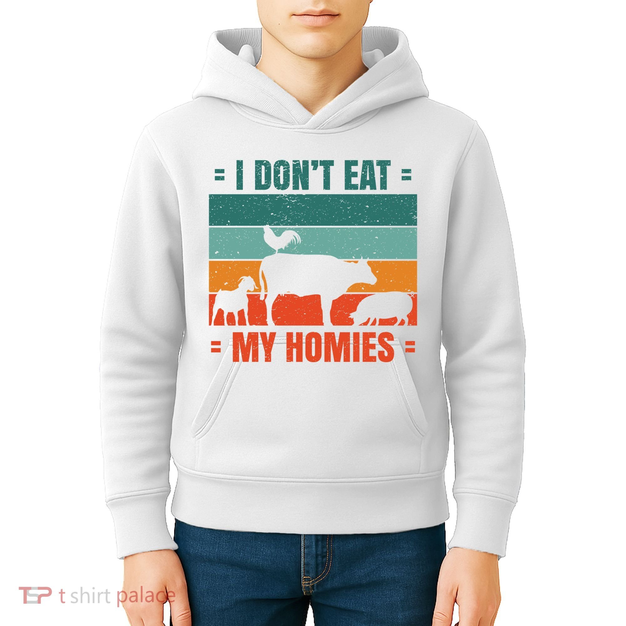 I Don't Eat My Homies Vegan Kids Hoodie