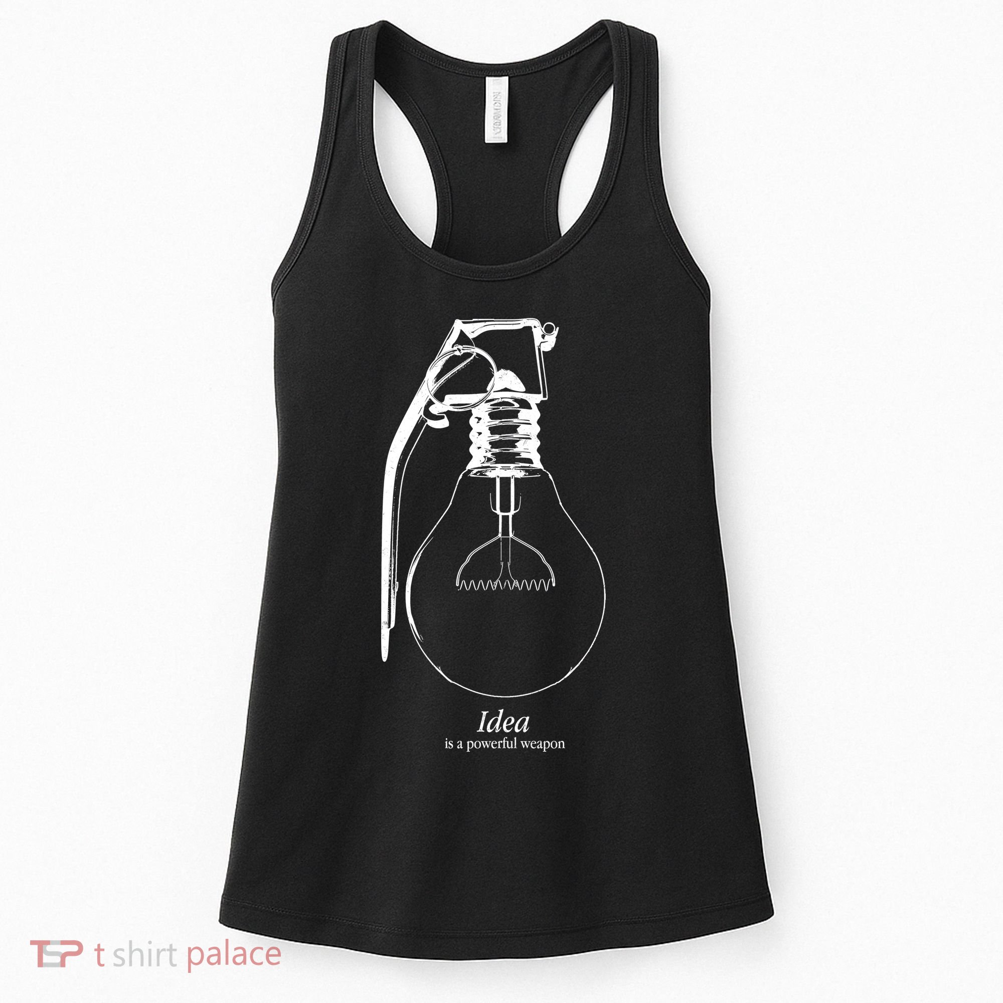Idea Is A Powerful Weapon Light bulb Grenade Women's Tank Top