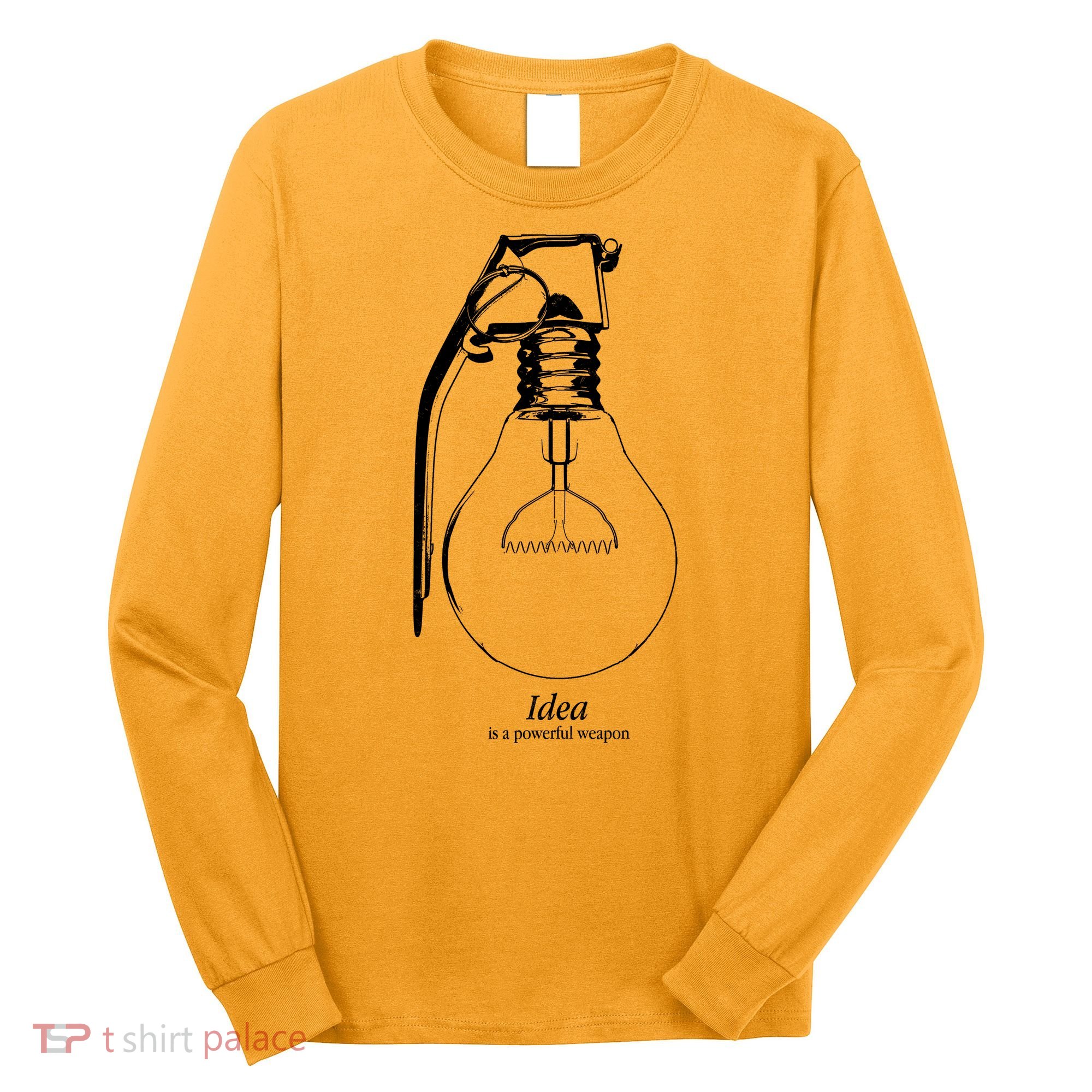 Idea Is A Powerful Weapon Light bulb Grenade Long Sleeve Shirt