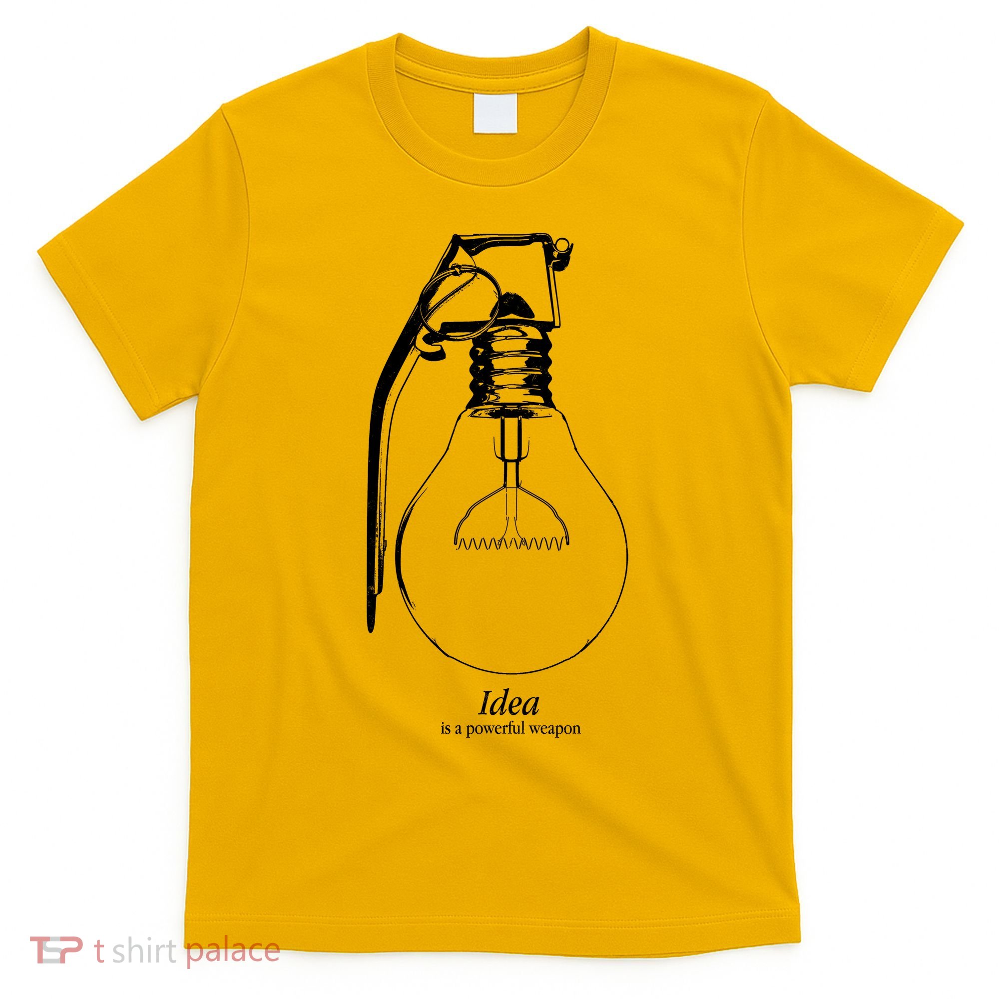 Idea Is A Powerful Weapon Light bulb Grenade T-Shirt