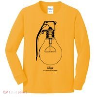 Idea Is A Powerful Weapon Light bulb Grenade Kids Long Sleeve Shirt thumb 0