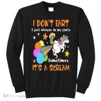 I Don't Fart I Just Whisper In My Pants Funny Unicorn Sweatshirt thumb 0