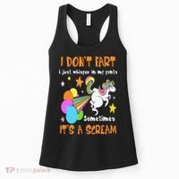 I Don't Fart I Just Whisper In My Pants Funny Unicorn Women's Tank Top thumb 0