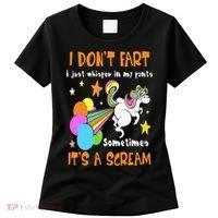 I Don't Fart I Just Whisper In My Pants Funny Unicorn Women's T-Shirt thumb 0