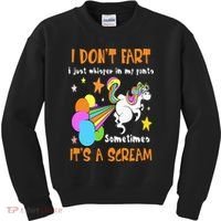 I Don't Fart I Just Whisper In My Pants Funny Unicorn Kids Sweatshirt thumb 0