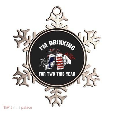 I'm Drinking For 2 This Year Pregnancy 4th Of July Ornament