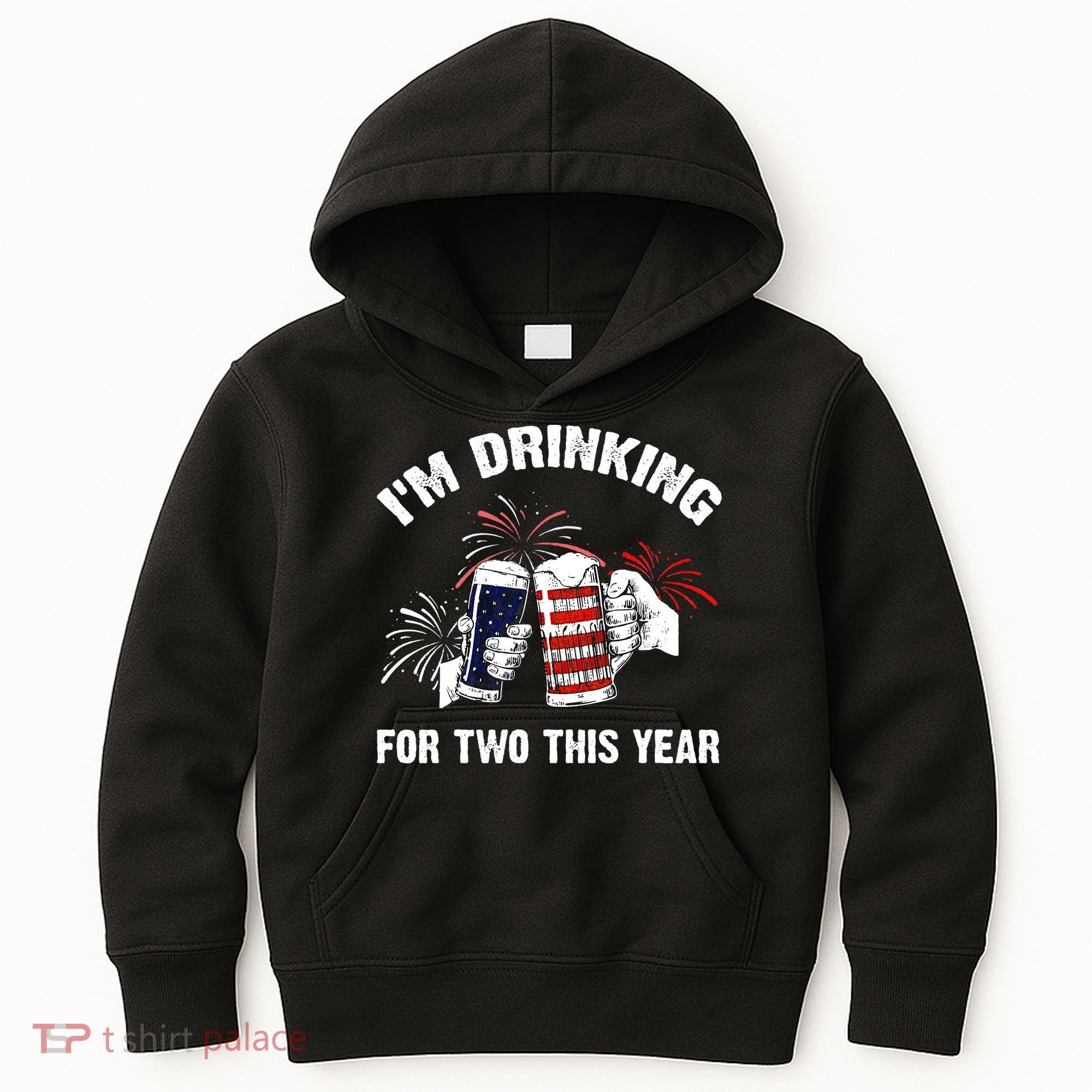 I'm Drinking For 2 This Year Pregnancy 4th Of July Kids Hoodie
