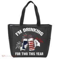 I'm Drinking For 2 This Year Pregnancy 4th Of July Tote Bag thumb 0