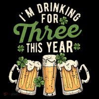 I'm Drinking For Three This Year St Patricks Day Pregnancy Doggie Tank thumb 4