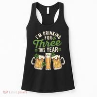 I'm Drinking For Three This Year St Patricks Day Pregnancy Women's Tank Top thumb 0