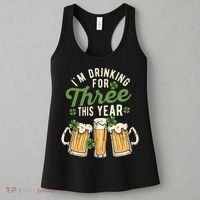 I'm Drinking For Three This Year St Patricks Day Pregnancy Women's Tank Top thumb 3