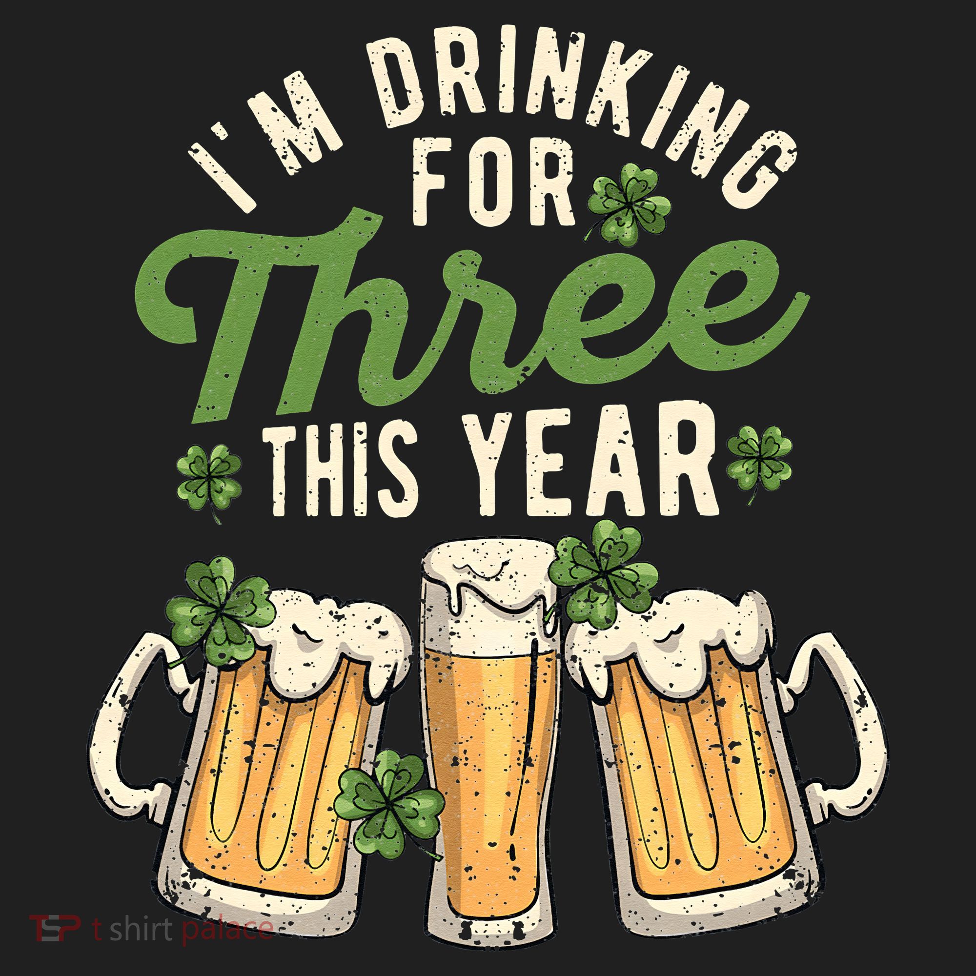 I'm Drinking For Three This Year St Patricks Day Pregnancy Golf Towel
