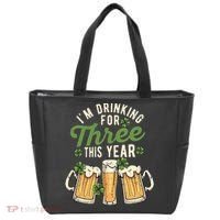 I'm Drinking For Three This Year St Patricks Day Pregnancy Tote Bag thumb 0