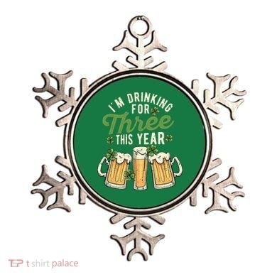 I'm Drinking For Three This Year St Patricks Day Pregnancy Ornament