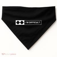 I'm Difficult Funny Double Black Diamonds Ski Snowboard USA-Made Doggie Bandana thumb 0