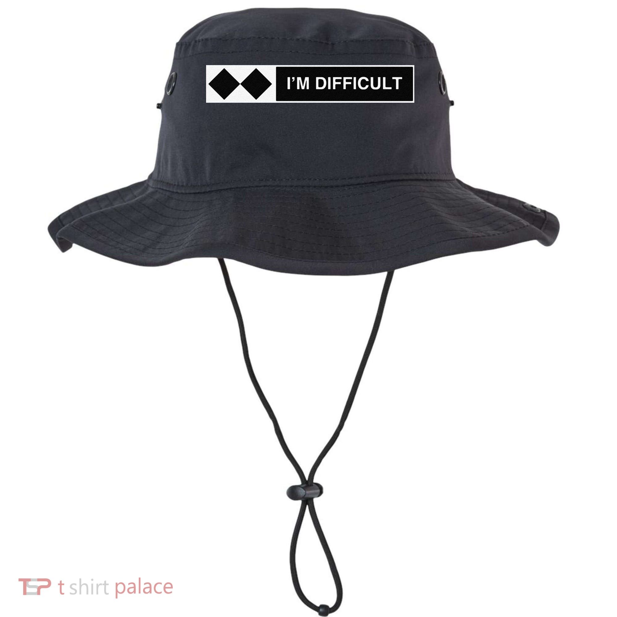 I'm Difficult Funny Double Black Diamonds Ski Snowboard Bucket Hat
