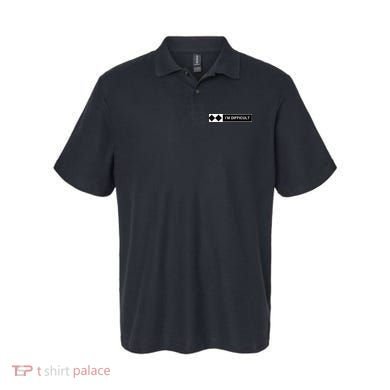 I'm Difficult Funny Double Black Diamonds Ski Snowboard Polo