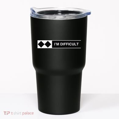 I'm Difficult Funny Double Black Diamonds Ski Snowboard Tumbler
