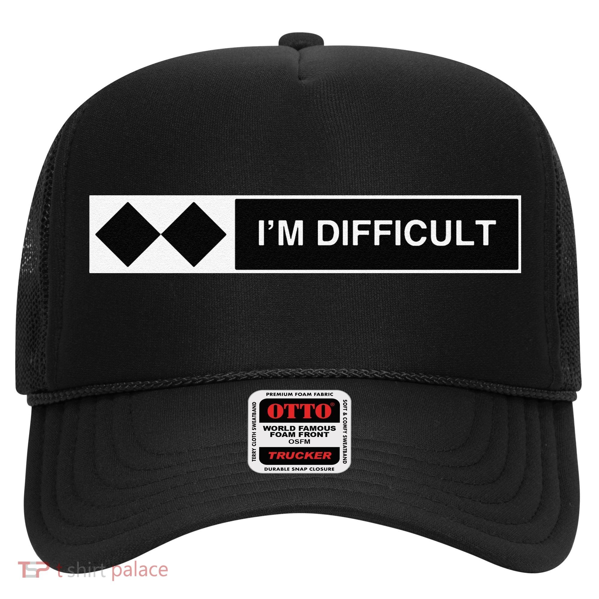 I'm Difficult Funny Double Black Diamonds Ski Snowboard Hat