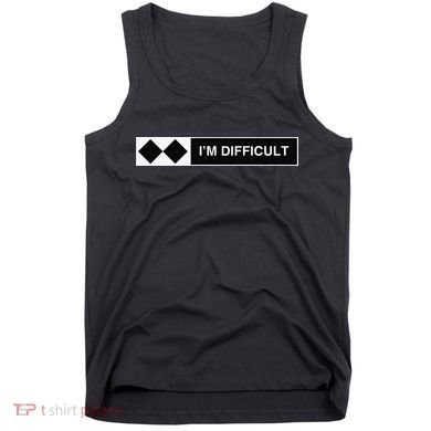 I'm Difficult Funny Double Black Diamonds Ski Snowboard Tank Top
