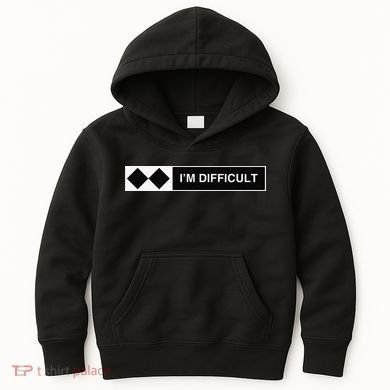 I'm Difficult Funny Double Black Diamonds Ski Snowboard Kids Hoodie