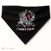 I Dont Fold Cool Texas Hold Em Poker Gambler USA-Made Doggie Bandana thumb 0
