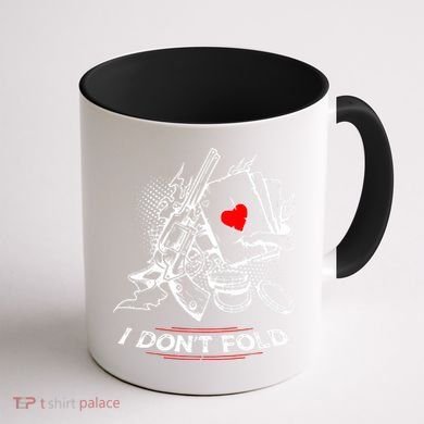 I Dont Fold Cool Texas Hold Em Poker Gambler Coffee Mug back