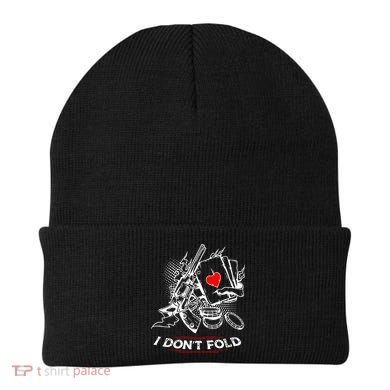I Dont Fold Cool Texas Hold Em Poker Gambler Beanie