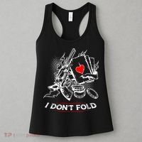 I Dont Fold Cool Texas Hold Em Poker Gambler Women's Tank Top thumb 3