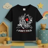 I Dont Fold Cool Texas Hold Em Poker Gambler Toddler T-Shirt thumb 3