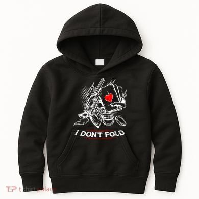 I Dont Fold Cool Texas Hold Em Poker Gambler Kids Hoodie