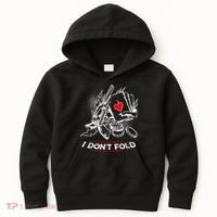 I Dont Fold Cool Texas Hold Em Poker Gambler Kids Hoodie thumb 0