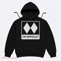 I'm Difficult Funny Double Black Diamonds Ski Snowboard Hoodie thumb 0