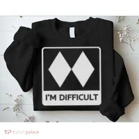 I'm Difficult Funny Double Black Diamonds Ski Snowboard Sweatshirt thumb 2