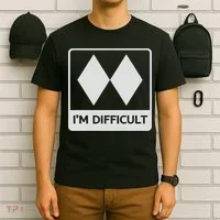 I'm Difficult Funny Double Black Diamonds Ski Snowboard T-Shirt thumb 6