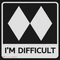 I'm Difficult Funny Double Black Diamonds Ski Snowboard Bucket Hat thumb 4