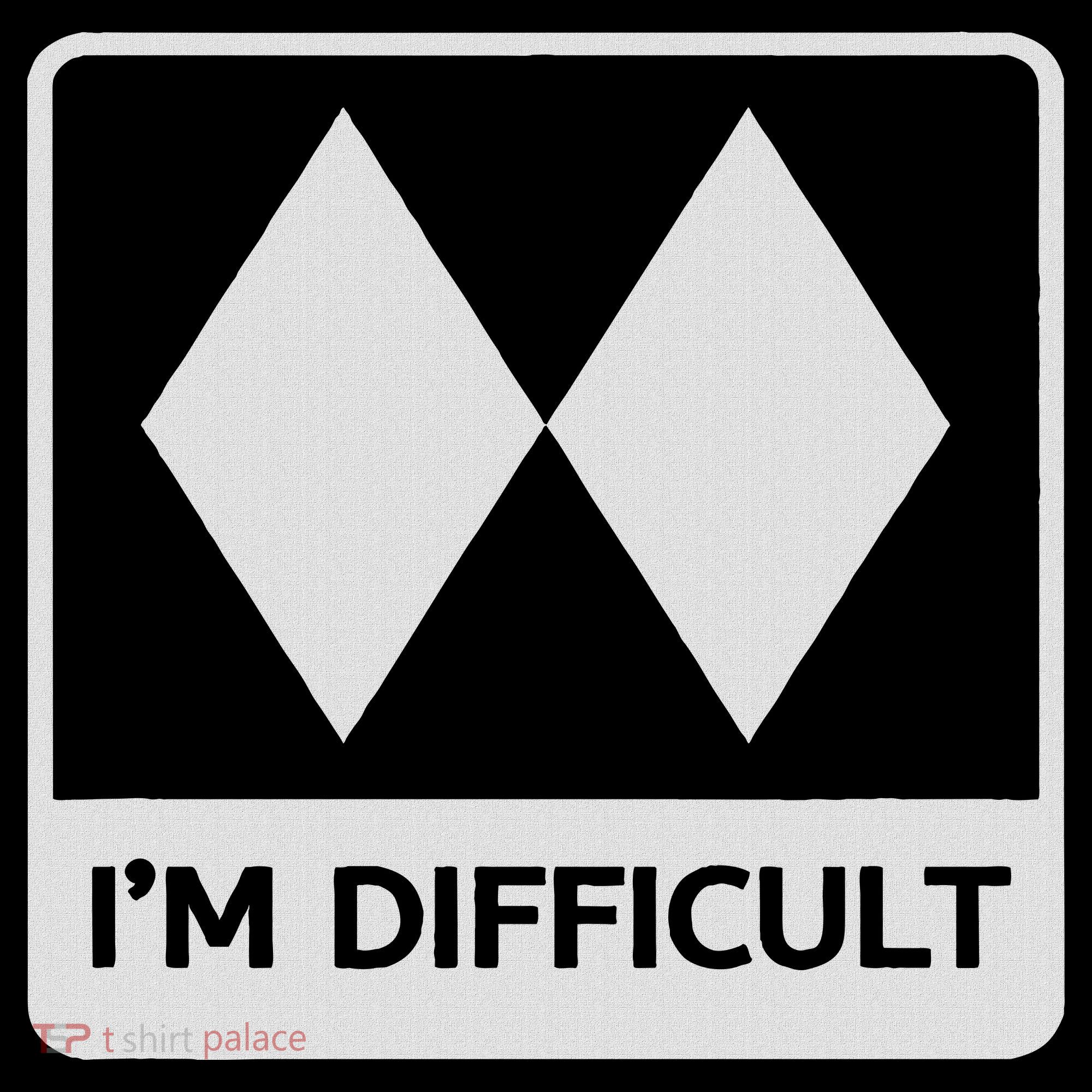 I'm Difficult Funny Double Black Diamonds Ski Snowboard Women's Hoodie