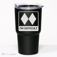 I'm Difficult Funny Double Black Diamonds Ski Snowboard Tumbler thumb 0