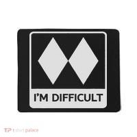 I'm Difficult Funny Double Black Diamonds Ski Snowboard Mousepad thumb 0