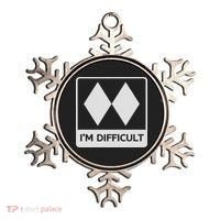 I'm Difficult Funny Double Black Diamonds Ski Snowboard Ornament thumb 0