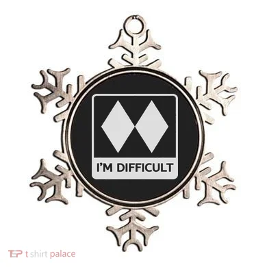 I'm Difficult Funny Double Black Diamonds Ski Snowboard Ornament
