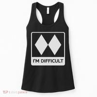 I'm Difficult Funny Double Black Diamonds Ski Snowboard Women's Tank Top thumb 0