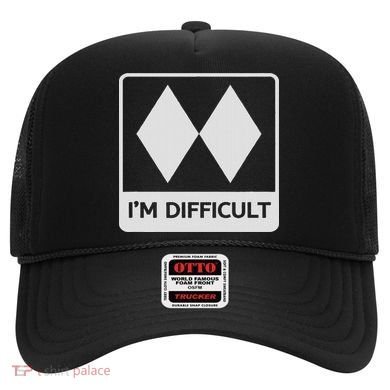 I'm Difficult Funny Double Black Diamonds Ski Snowboard Hat