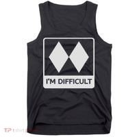 I'm Difficult Funny Double Black Diamonds Ski Snowboard Tank Top thumb 0