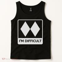 I'm Difficult Funny Double Black Diamonds Ski Snowboard Tank Top thumb 2