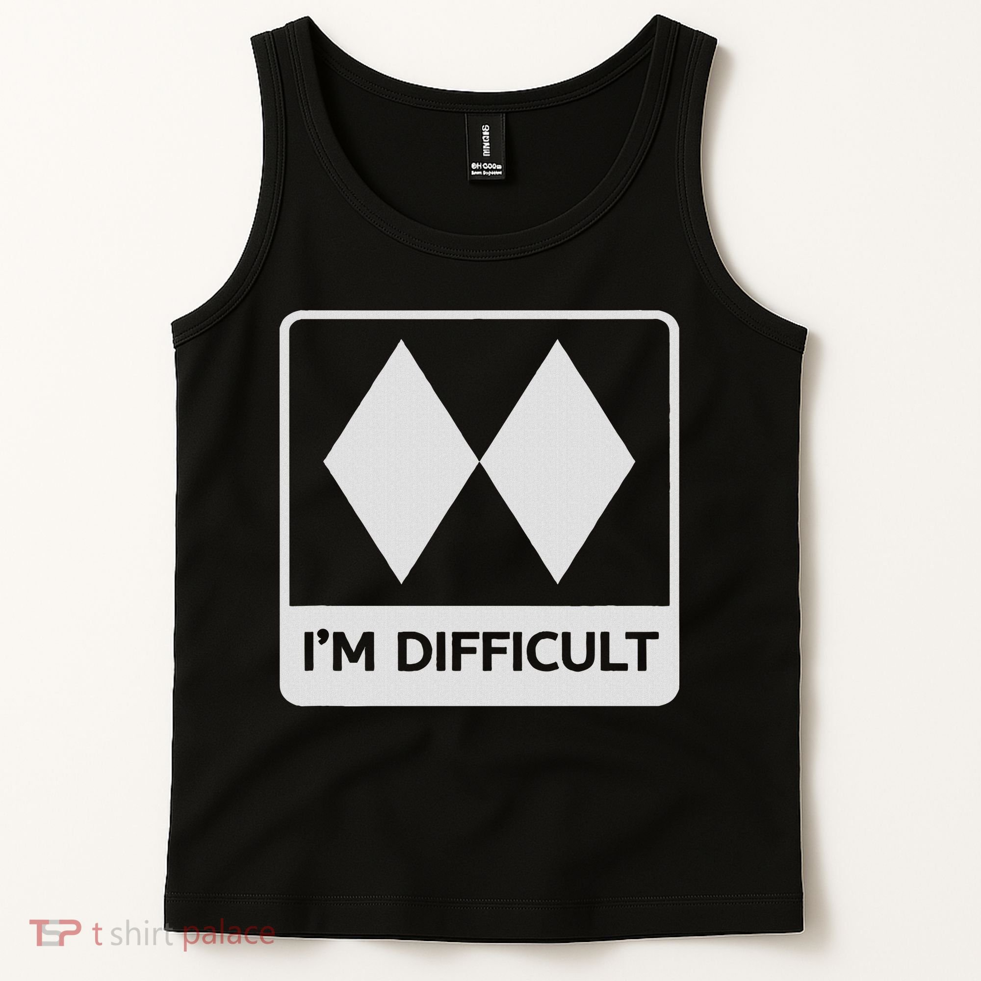 I'm Difficult Funny Double Black Diamonds Ski Snowboard Tank Top