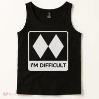 I'm Difficult Funny Double Black Diamonds Ski Snowboard Tank Top thumb 2