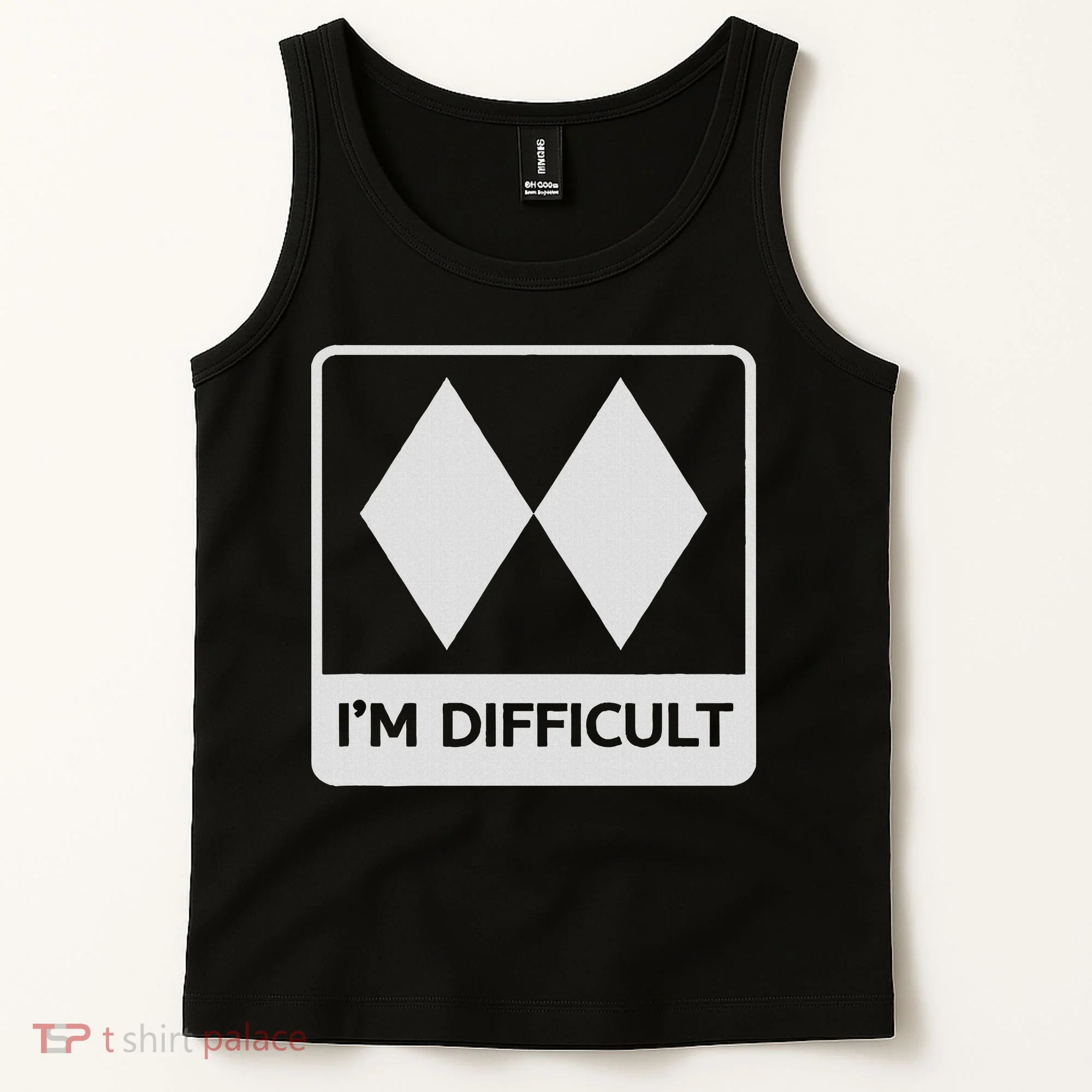I'm Difficult Funny Double Black Diamonds Ski Snowboard Tank Top